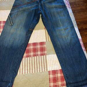 Preowned Rocawear Men’s Blue Jeans Colorful Stitching 36W X 34L